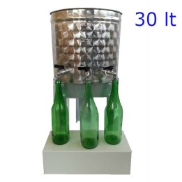 RIEMPITRICE PER BOTTIGLIE INOX A 3 RUBINETTI DA 30 LT