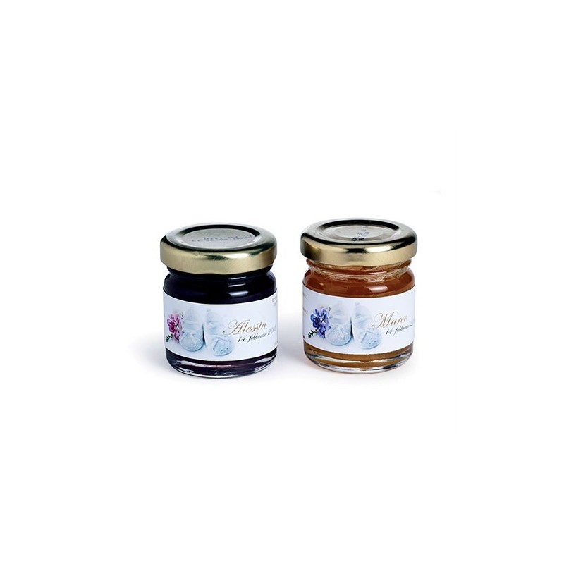 24 Barattoli vasetti vetro per monodose miele 40 ml con tappo
