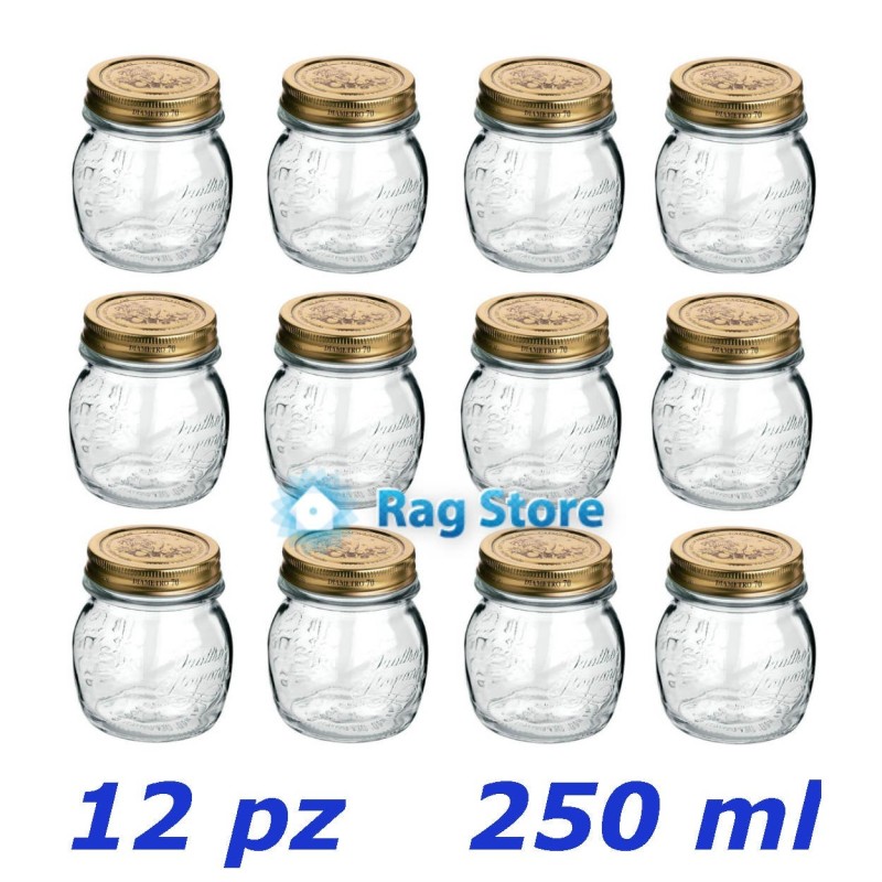 Set di 12 barattoli per conserve Quattro Stagioni da 250 ml Bormioli Rocco