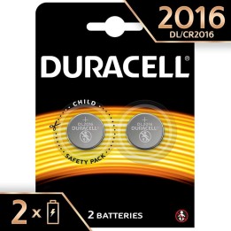 BATTERIA DURACELL BOTTONE LITIO CR2016 3V 2 Pz