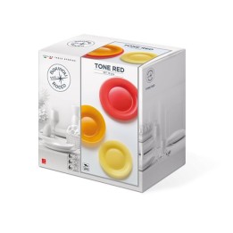 SERVIZIO PIATTI DA TAVOLA IN ARCOPAL Pz 18 TONE RED