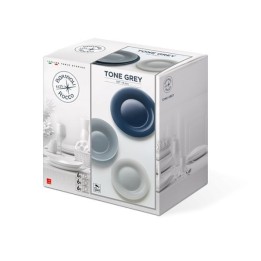 SERVIZIO PIATTI DA TAVOLA IN ARCOPAL Pz 18 TONE GREY