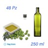 48 bottiglie in vetro per olio modello Marasca da 250 ml