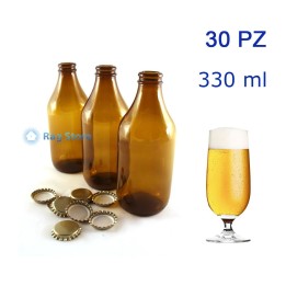 kit 30 bottiglie in vetro vuote per fare la birra 33 cl - 330 ml