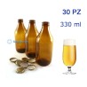 kit 30 bottiglie in vetro vuote per fare la birra 33 cl - 330 ml