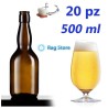 20 pz Bottiglie vetro Pub per birra artigianale 500 ml