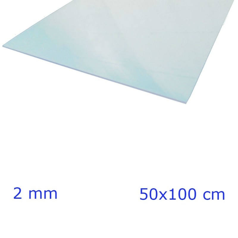 VETRO SINTETICO TRASPARENTE 2 MM - CM 100x50