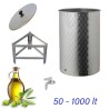 Serbatoio in acciaio inox per lo stoccaggio di olio di oliva (formato da 50 a 1000 lt)
