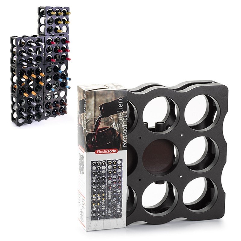 CANTINETTA PORTA BOTTIGLIE MODULABILE 9 POSTI