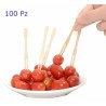 FORCHETTE ECOLOGICHE IN LEGNO DI PINO PER FINGER FOOD Pz 100