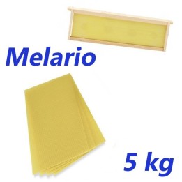 5 kg Fogli di cera api fusa stampata per melario - prima scelta
