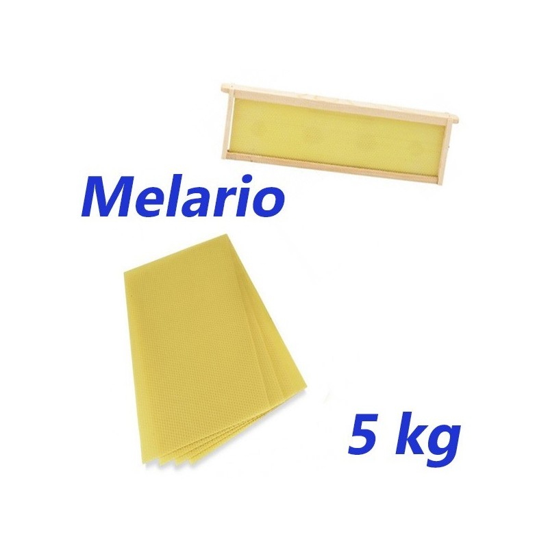 5 kg Fogli di cera api fusa stampata per melario - prima scelta