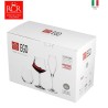 Confezione regalo con 18 bicchieri in vetro cristallo RCR Ego