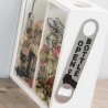 QUADRO PER TAPPI BOTTIGLIE VINO E BIRRA CM 23x22 CON CAVATAPPI