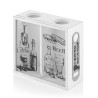 QUADRO PER TAPPI BOTTIGLIE VINO E BIRRA CM 23x22 CON CAVATAPPI