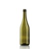 Bottiglia emiliana da 750 ml colore verde con bocca per tappo corona