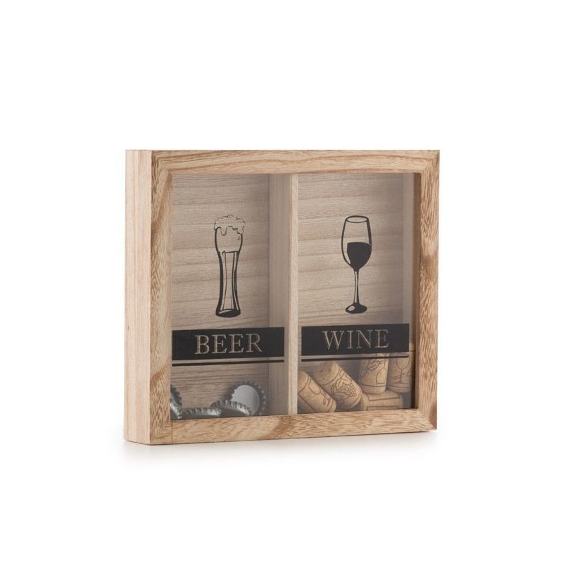 QUADRO PER TAPPI BOTTIGLIE VINO E BIRRA CM 25x21