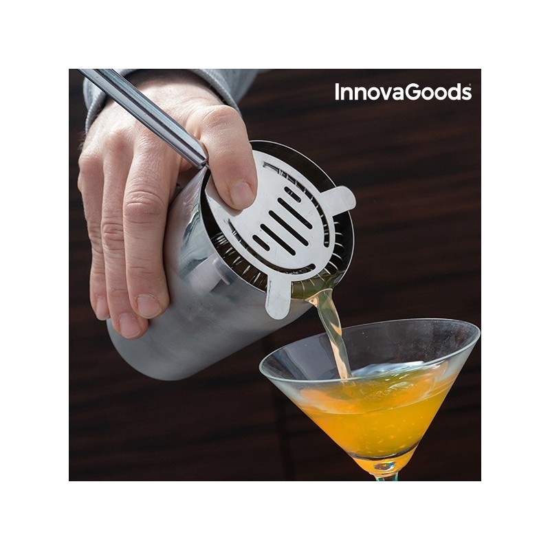 SET DA COCKTAIL STARTER KIT PER BARMAN 6 Pz CON RICETTARIO