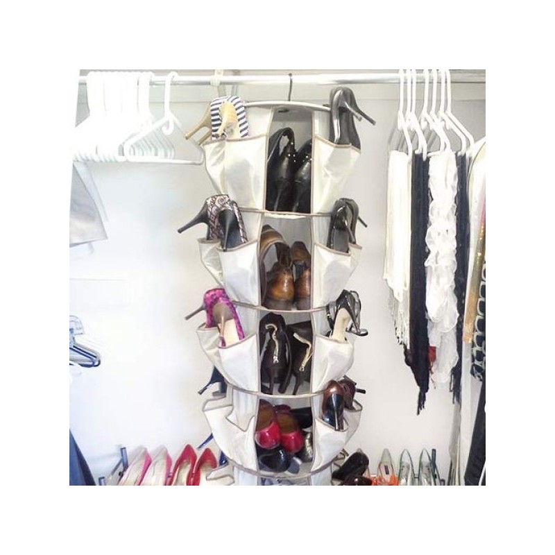 PORTA SCARPE ORGANIZER CONTENITORE ROTANTE 35 POSTI