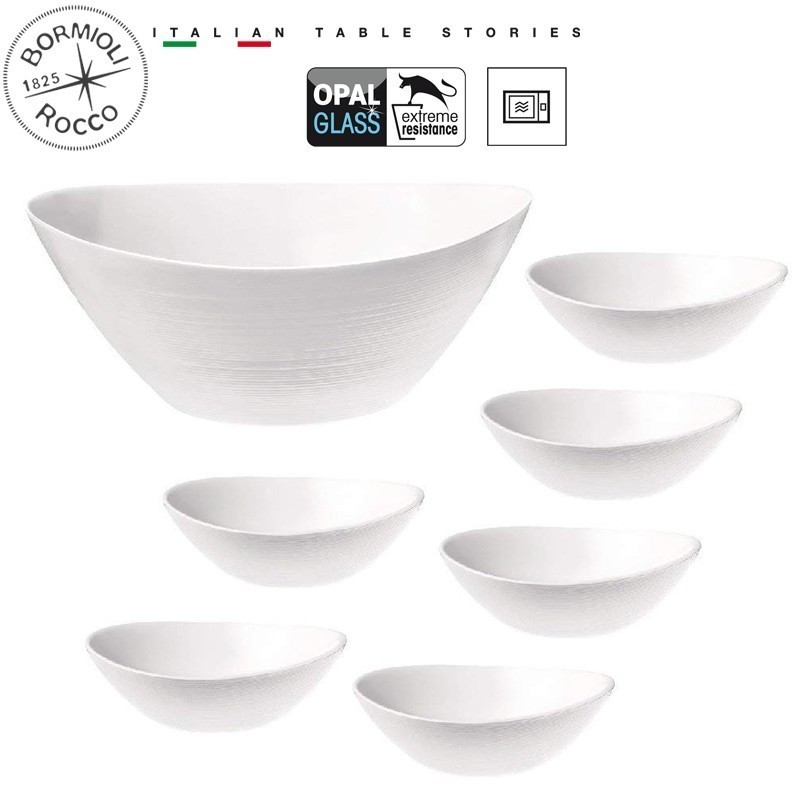 Set Macedonia 7 Pezzi Vetro Opale Prometeo | RagStore