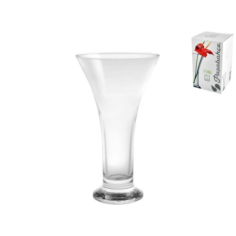 VASO PORTAFIORI IN VETRO SVASATO FLORA ART. 43996 CM 27