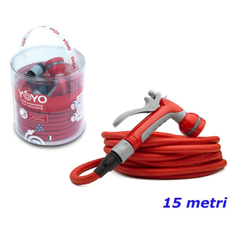 TUBO DA GIARDINO FITT YOYO ESTENSIBILE 15 MT CON PISTOLA