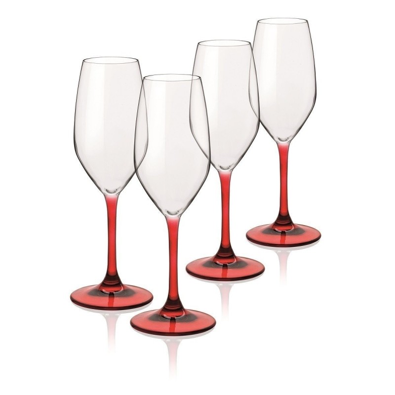 BICCHIERE SPECIAL TIME CALICE FLUTE Pz 4 GAMBO ROSSO