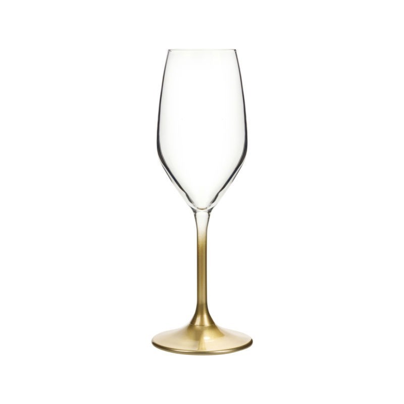 BICCHIERE SPECIAL TIME CALICE FLUTE Pz 4 GAMBO ORO