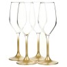 BICCHIERE SPECIAL TIME CALICE FLUTE Pz 4 GAMBO ORO