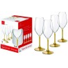 BICCHIERE SPECIAL TIME CALICE FLUTE Pz 4 GAMBO ORO