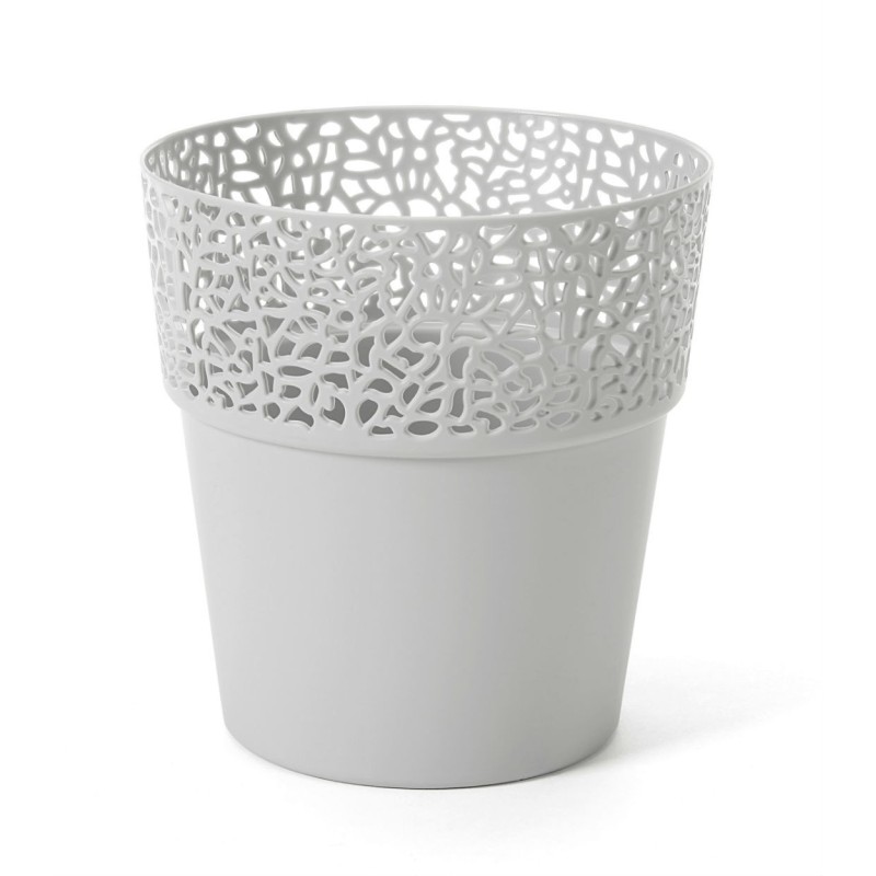 VASO ROTONDO TRAFORATO ROSA CM 14,5 GRIGIO JASNY SZARY