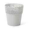 VASO ROTONDO TRAFORATO ROSA CM 14,5 GRIGIO JASNY SZARY