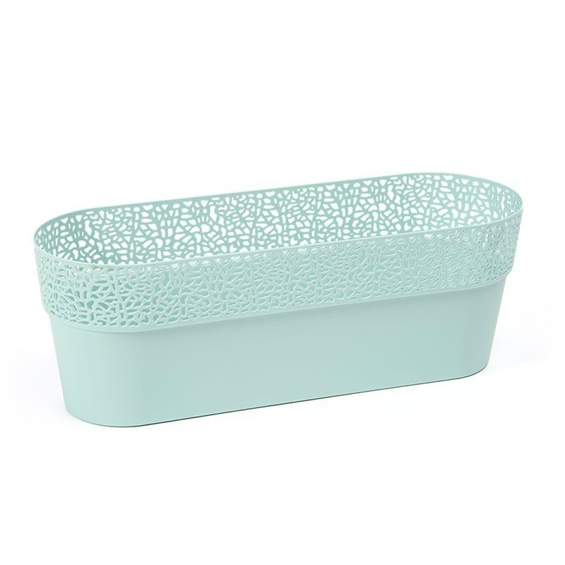 VASO OVALE TRAFORATO BELLA CM 38x13 MENTA