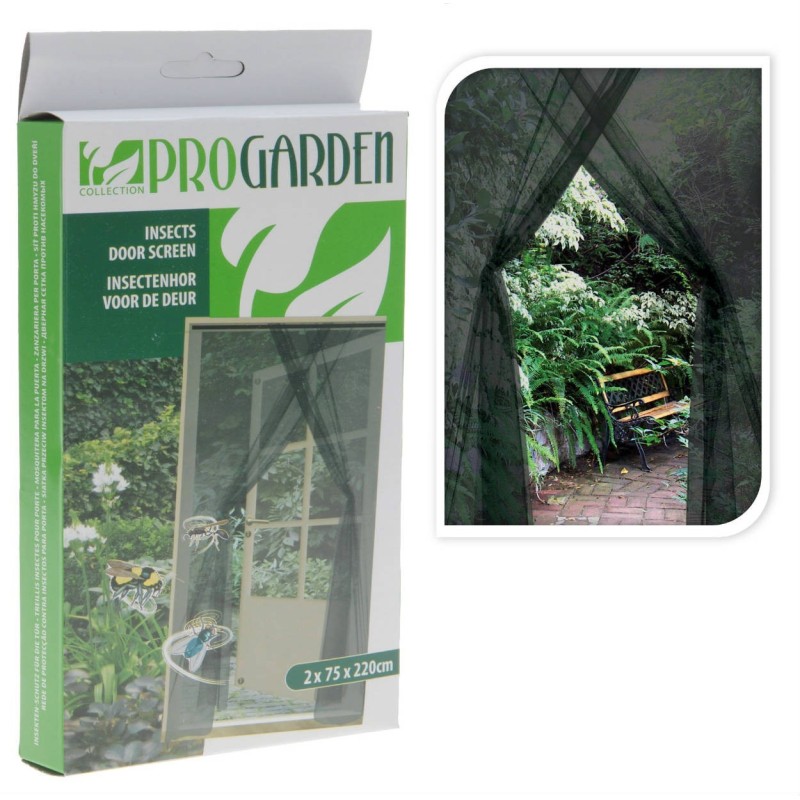 ZANZARIERA ADESIVA PER PORTA CM 75x220 Pz 2 NERA