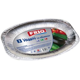 VASSOIO IN ALLUMINIO PER ALIMENTI PICCOLI CM 35x24 Pz 3