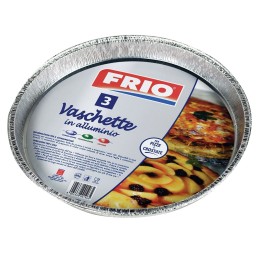 VASCHETTA IN ALLUMINIO PER ALIMENTI TONDA CM 28x2,5 Pz 3