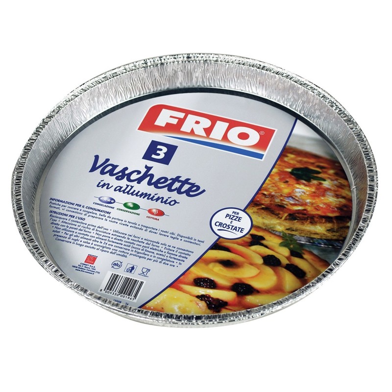 VASCHETTA IN ALLUMINIO PER ALIMENTI TONDA CM 28x2,5 Pz 3