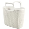 BORSA PORTA TUTTO KNIT LILY CM 42x29x45 BIANCO PANNA