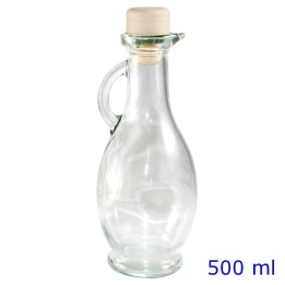 BOTTIGLIA ANFORA EGIZIA 500 ml TRASPARENTE CON TAPPO