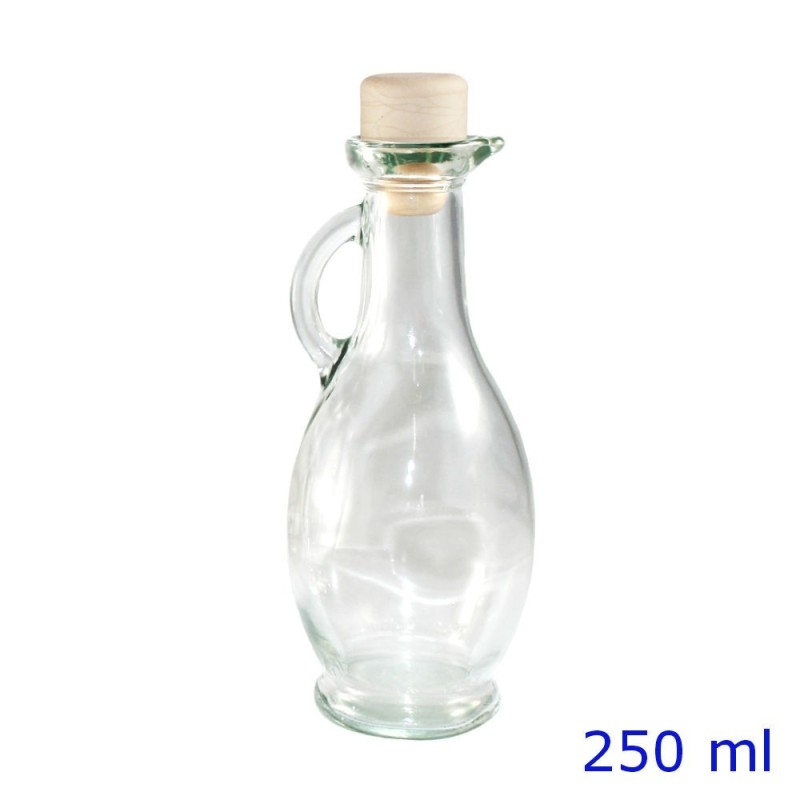 BOTTIGLIA ANFORA EGIZIA 250 ml TRASPARENTE CON TAPPO