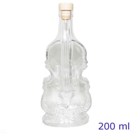 BOTTIGLIA VIOLINO 200 ml TRASPARENTE CON TAPPO - 6 Pz