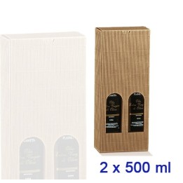 VALIGETTA PER BOTTIGLIE PETIT AVANA 2 x 500 ml