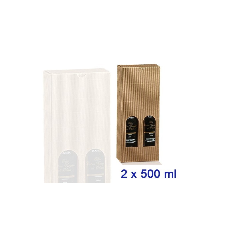 VALIGETTA PER BOTTIGLIE PETIT AVANA 2 x 500 ml