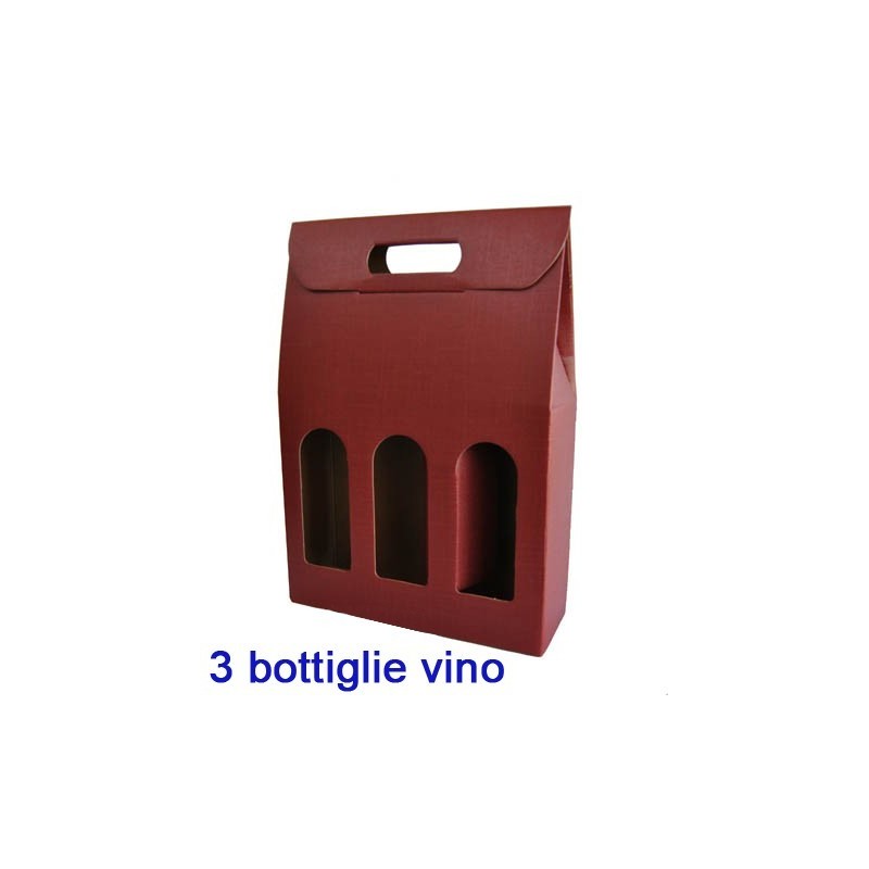 VALIGETTA PER BOTTIGLIE 3 POSTI BORDEAUX