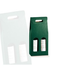 VALIGETTA PER BOTTIGLIE 2 POSTI VERDE