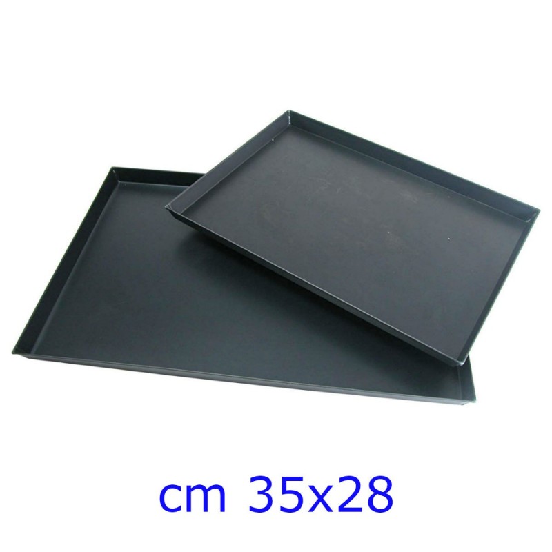 Teglia per pizza in lamiera ferro blu cm 35x28 - Fasa Agnelli