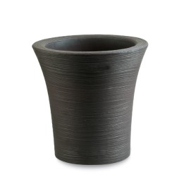 VASO PLASTICA STRIATO MIMOSA TONDO CM 50 MARRONE