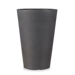 VASO PLASTICA STRIATO LILIUM TONDO CM 75 ANTRACITE