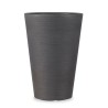 VASO PLASTICA STRIATO LILIUM TONDO CM 75 ANTRACITE