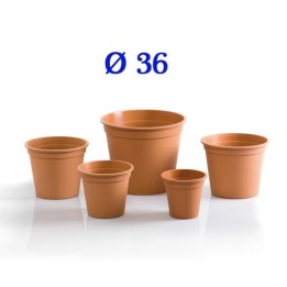 VASO TONDO PLASTICA MOD. CRETA CM 36